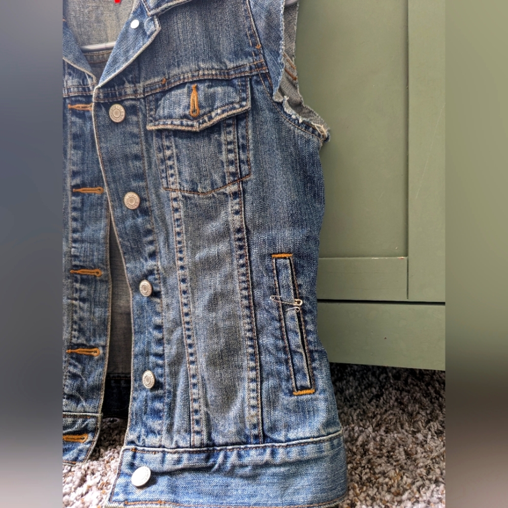 punk denim vest